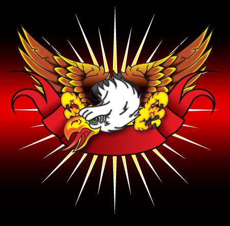 banner tattoos free. Free Soaring Eagle Vector