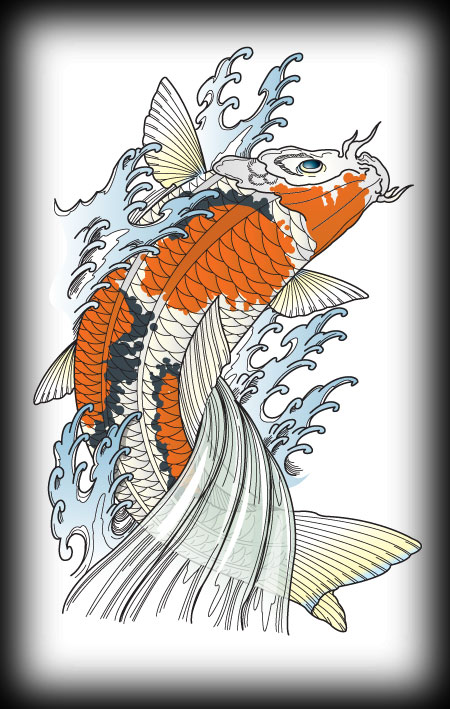  free vector koi for you all in the style of Jack Mosher Horimouja 